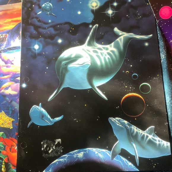 Vintage Folders - Lisa Frank, Cosmic Dolphins, Cosmic Whales - Picture 4 of 7
